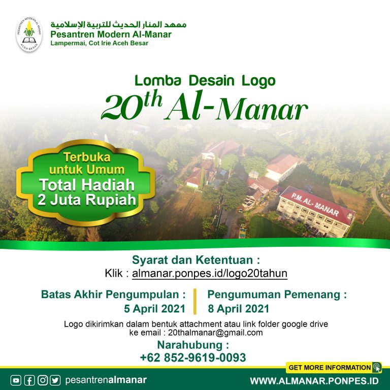 Sambut Harlah 20 Tahun, Pesantren Al Manar Adakan Lomba Desain Logo