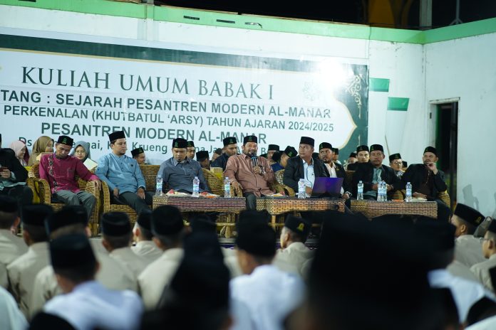 RUM06496 Dimulainya Khutbatul Arsy di Al Manar: Dr. Tgk. H. Ikhram M. Amin, M.Pd Berbagi Sejarah Pesantren