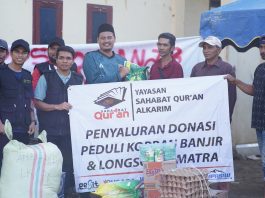 Laziswaf Al-Manar Berkolaborasi dengan Pondok Sahabat Al-Qur’an Karim Jambi Salurkan Bantuan Banjir Aceh