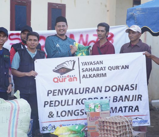 Laziswaf Al-Manar Berkolaborasi dengan Pondok Sahabat Al-Qur’an Karim Jambi Salurkan Bantuan Banjir Aceh