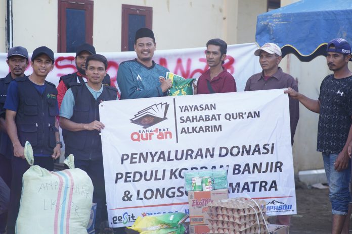 Laziswaf Al-Manar Berkolaborasi dengan Pondok Sahabat Al-Qur’an Karim Jambi Salurkan Bantuan Banjir Aceh